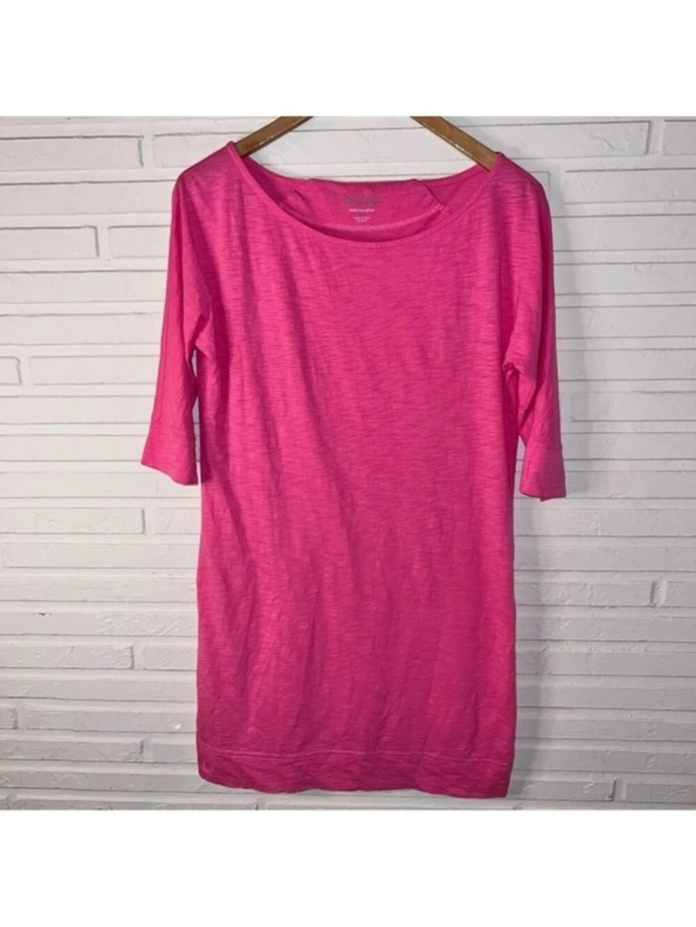 Lilly Pulitzer Hot Pink 1/2 Sleeve Pima Cotton Shift Dress, Women’s Size Small